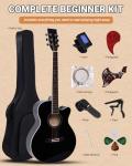 41" Acoustic Guitar Bundle for Beginners - Black