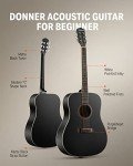 Donner 41'' Full Size Acoustic Guitar Beginner Kit