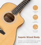 Vangoa 3/4 Size Electric Acoustic Guitar Bundle