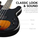 Full Size Beginner 4-String Electric Bass Guitar