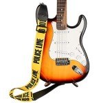Yellow POLICE LINE Guitar Strap with Strap Locks