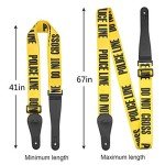 Yellow POLICE LINE Guitar Strap with Strap Locks