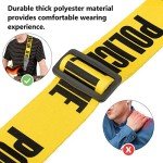 Yellow POLICE LINE Guitar Strap with Strap Locks