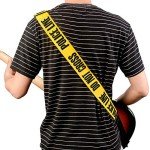 Yellow POLICE LINE Guitar Strap with Strap Locks