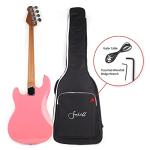 Fojill Full Size Electric Bass Guitar - Pink