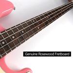 Fojill Full Size Electric Bass Guitar - Pink
