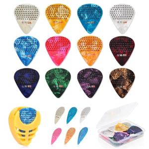30 Pack Non-Slip Guitar Picks with Holder