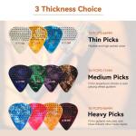 30 Pack Non-Slip Guitar Picks with Holder