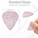KWSAAHU 6-Pack Medium Guitar Picks - Pink Blossom