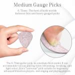 KWSAAHU 6-Pack Medium Guitar Picks - Pink Blossom