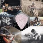 KWSAAHU 6-Pack Medium Guitar Picks - Pink Blossom