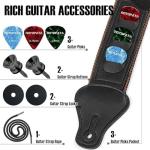ROTOPATA Acoustic Guitar Strap with Picks and Locks
