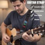 ROTOPATA Acoustic Guitar Strap with Picks and Locks