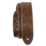 Perri's Italian Leather Adjustable Guitar Strap - Chestnut