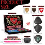 24-Piece Colorful Guitar Picks Set with Tin Case