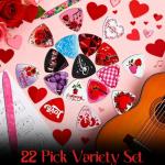 24-Piece Colorful Guitar Picks Set with Tin Case