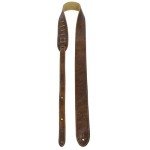 Perri's Italian Leather Adjustable Guitar Strap - Chestnut