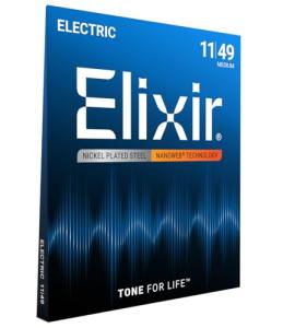 Elixir Electric Guitar Strings, Nickel Plated, Medium 6-String