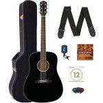 Fender CD-60S Acoustic Guitar Bundle - Black