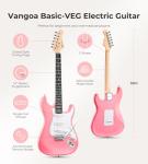 Vangoa Pink Electric Guitar Starter Kit with Amp