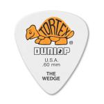 Dunlop Tortex Wedge Picks, White/Orange, .60mm
