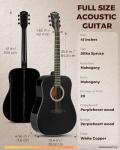 Fesley X 41" Acoustic Guitar Kit for Beginners