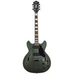 GROTE Electric Guitar Semi-Hollow Body Guitar matte finished P90 Pickups (Green)