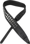 Levy's 2.5" Rebel Leather Guitar Strap, Black
