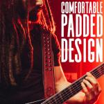 Levy's 2.5" Rebel Leather Guitar Strap, Black