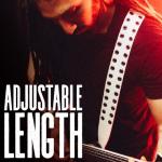 Levy's 2.5" Rebel Leather Guitar Strap, Black