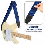 YIKOKO 2-Inch Velvet Guitar Strap with Leather Ends