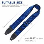 YIKOKO 2-Inch Velvet Guitar Strap with Leather Ends