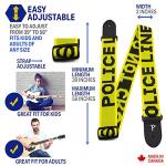 Perri's Leathers Adjustable Guitar Strap - Yellow/Black