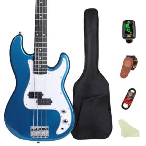 Full-Size Electric Bass Guitar Starter Kit - Black