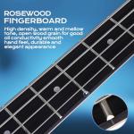 Full-Size Electric Bass Guitar Starter Kit - Black