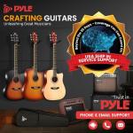 Pyle 41" Acoustic Guitar Kit with Accessories - Cherry Burst