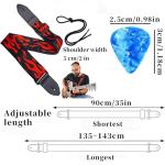 Qivorimith Guitar Strap with Leather Pick Box