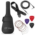 Jameson Thinline Acoustic Electric Guitar Bundle - Black