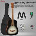 Fender FA-15 Kids Acoustic Guitar Moonlight Burst Bundle