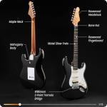 Fesley 39" Solid Body Electric Guitar with Pickups