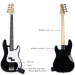 Electric Bass Guitar Kit with Amp and Gig Bag