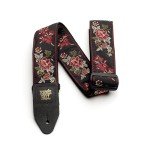 Red Rose Ernie Ball Jacquard Guitar Strap
