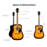 Fender FA-125 Sunburst Acoustic Guitar Bundle