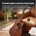 Fender CD-60SCE All Mahogany Acoustic-Electric Guitar Bundle