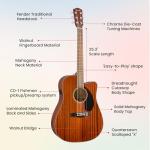 Fender CD-60SCE All Mahogany Acoustic-Electric Guitar Bundle