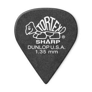 Jim Dunlop 412P1.35 Sharp Black Picks, 12-Pack