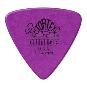 Jim Dunlop Tortex Triangle Picks, Purple, 1.14mm, 6-Pack