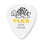 Dunlop Tortex Flex .73mm White Guitar Picks, 12 Pack