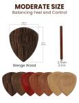 7 Wooden Guitar Picks with Storage Box