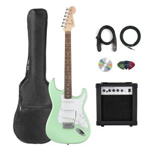 Fender Squier Stratocaster Surf Green Guitar Bundle